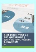 RMA MOCK TEST 4 | 180 QUESTIONS | WITH ACTUAL PASSED ANSWERS!!