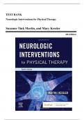 Test Bank - Neurologic Interventions for Physical Therapy, 8th Edition (Martin, 2021), Chapter 1-14 | All Chapters