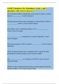 AAMI Chemistry for Embalmers Units 1 and 2 questions with correct answers.