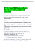 BYUI FAML160 Midterm Exam Questions with All Correct Answers 