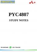 PYC4807 SUMMARY NOTES