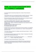 Bundle For FAML 430 Exam Questions and Answers All Correct