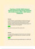 Final Exam: NR 509 / NR509 Advanced Physical Assessment Final Practice Questions with Verified Answers (2024 / 2025 Update) - Chamberlain