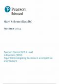 2024 PEARSON EDEXCEL  GCE A LEVEL BUSINESS PAPER 3 (9BS0/03