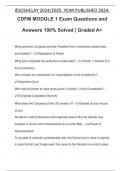 CDFM MODULE 1 Exam Questions and Answers 100% Solved | Graded A+