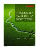 Test Bank for Personality Psychology, Domains of Knowledge About Human Nature, Randy J. Larsen, Buss & King, 3rd Canadian Edition ||Complete A+ Guide