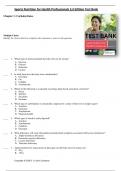 Sports Nutrition for Health Professionals 1st Edition Test Bank by Natalie Digate Muth