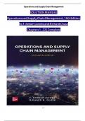 SOLUTION MANUAL Operations and Supply Chain Management, 16th Edition by F. Robert Jacobs and Richard Chase  Chapters 1 - 22 | Complete 