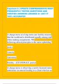 Capstone b | UPDATE COMPREHENSIVE MOST FREQUENTLY TESTED QUESTIONS AND VERIFIED ANSWERS |GRADED A+ |GET IT 100% ACCURATE!! A charge nurse at a long-term care facility ensures that the workload is distributed equally among staff when making assignments. Wh