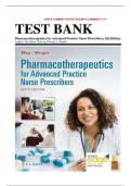 TEST BANK For Pharmacotherapeutics for Advanced Practice Nurse Prescribers, 6th Edition by Woo & Wright, ISBN13: 9781719648035, All 57 Chapters Covered, Verified Latest Edition