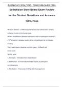 Esthetician State Board Exam Review for the Student Questions and Answers 100% Pass