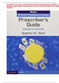 Test Bank For Prescriber's Guide Stahl's Essential Psychopharmacology 7th Edition by Stephen M. Stahl Complete Guide Questions And Answers Revised Edition Latest Update 2024-2025