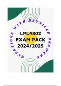 LPL4802 EXAM PACK 2024/2025