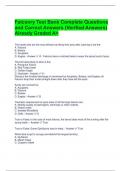 Falconry Test Bank Complete Questions and Correct Answers (Verified Answers) Already Graded A+