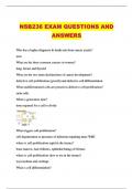 NSB236 EXAM QUESTIONS AND ANSWERS