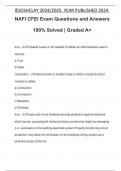 NAFI CFEI Exam Questions and Answers 100% Solved | Graded A+