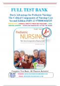 Test Bank Davis Advantage for Pediatric Nursing; The Critical Components of Nursing Care 2nd Edition by Kathryn Rudd Chapter 1-22 