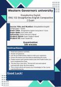 Straighterline English 2024-2025  ENG 102 Straighterline English Composition 2 Final Exam Review Questions and Answers | 100% Pass Guaranteed | Graded A+ |