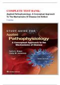 COMPLETE TEST BANK: Applied Pathophysiology: A Conceptual Approach To The Mechanisms Of Disease 3rd Edition By Carie Braun