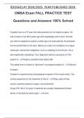 OMSA Exam FALL PRACTICE TEST Questions and Answers 100% Solved