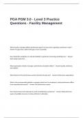 PGA PGM 3.0 - Level 3  Exam Practice Questions and Answers - Facility Management