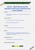 ALTA - CALP Review Set #2 Questions and Correct Answers the  Latest Update