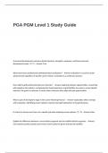 PGA PGM Level 1 Exam  Study Guide Questions and Answers