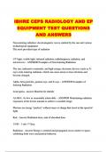 IBHRE CEPS RADIOLOGY AND EP EQUIPMENT TEST QUESTIONS AND ANSWERS