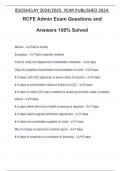 RCFE Admin Exam Questions and Answers 100% Solved