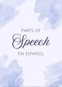 Parts of speech en español