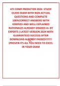 ATI COMP PREDICTOR 2024  STUDY GUIDE EXAM WITH NGN ACTUAL QUESTIONS AND COMPLETE 100%CORRECT ANSWERS WITH VERIFIED AND WELL EXPLAINED RATIONALES ALREADY GRADED A+ BY EXPERTS |LATEST VERSION 2024 WITH GUARANTEED SUCCESS AFTER DOWNLOAD ALREADY PASSED!!!!!!!