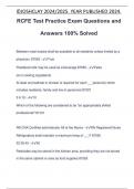 RCFE Test Practice Exam Questions and Answers 100% Solved