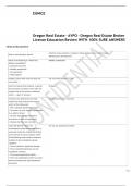 Oregon Real Estate - AYPO - Oregon Real Estate Broker License Education Review WITH ANSWERS GRADED