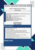 CEH Certification 2024-2025  CEH Certified Ethical Hacker (312-50v9) EC-Council Exam Questions with Verified Solutions | 100% Pass Guaranteed | Graded A+ |