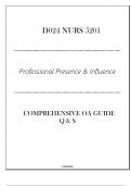 (D224 NURS 5201) Professional Presence & Influence - Comprehensive OA Guide Q & S 2024.