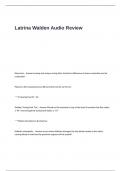 Latrina Walden Audio  Exam Review Questions and Answers