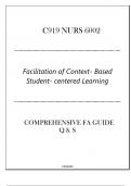 (C919 NURS 6002) Facilitation of Context - Based Student centered Learning - Comprehensive FA Guide