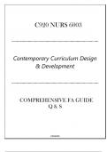 (C920 NURS 6003) Contemporary Curriculum Design & Development - Comprehensive FA Guide Q & S