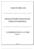 (D028 NURS 5205) Advanced HA for Patients & Populations - Comprehensive FA Guide Q & S 2024