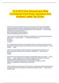  CLG 0010 Dod Government Wide Commercial Card Exam Questions And Answers Latest Top Score.