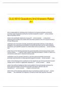 CLG 0010 Questions And Answers Rated A+.