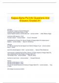   Kappa Alpha Psi Info Questions And Answers Graded A+.