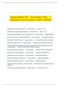 Kappa Alpha Psi - Cumulative Test – 1 Questions And Answers 100% Verified.