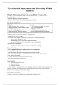 Terrorism and CT: Governing Wicked Problems - ALL lecture notes