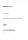 OMSA 2024-2025 Exam Questions and Answers