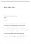 OMSA Exam  Study Guide Questions and Answers