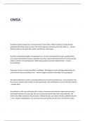 OMSA Test Questions and Correct Answers