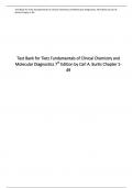 COMPLETE Test Bank for Tietz Fundamentals of Clinical Chemistry and Molecular Diagnostics 7th Edition by Carl A! ALREADY RATED A+