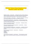 11B ALC Tactics Exam Questions And Answers Latest Top Score.