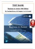 Test Bank for Business in Action 10th Global Edition by Bovee & Thill, ISBN: 9781292721651, All 16 Chapters Covered, Verified Latest Edition